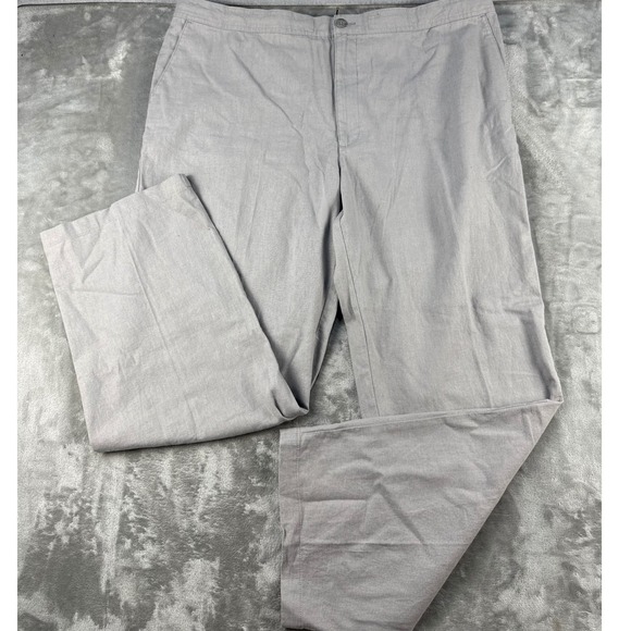 Marc Anthony Other - Marc Anthony Linen Pants Mens XXL Luxury Gray Straight Leg EUC